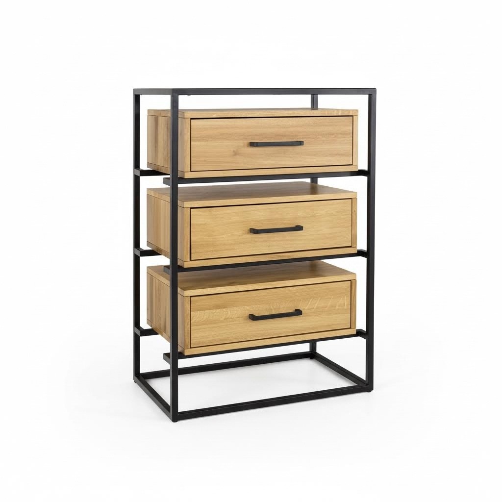 Designer Loft Kommode Anrichte Schrank Wohn Zimmer Regal Luxus Metall Kommoden