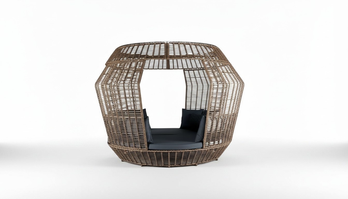 Designer Möbel Hochwertig Gartensofa Polster Braun Sofas Terrasse Couchen