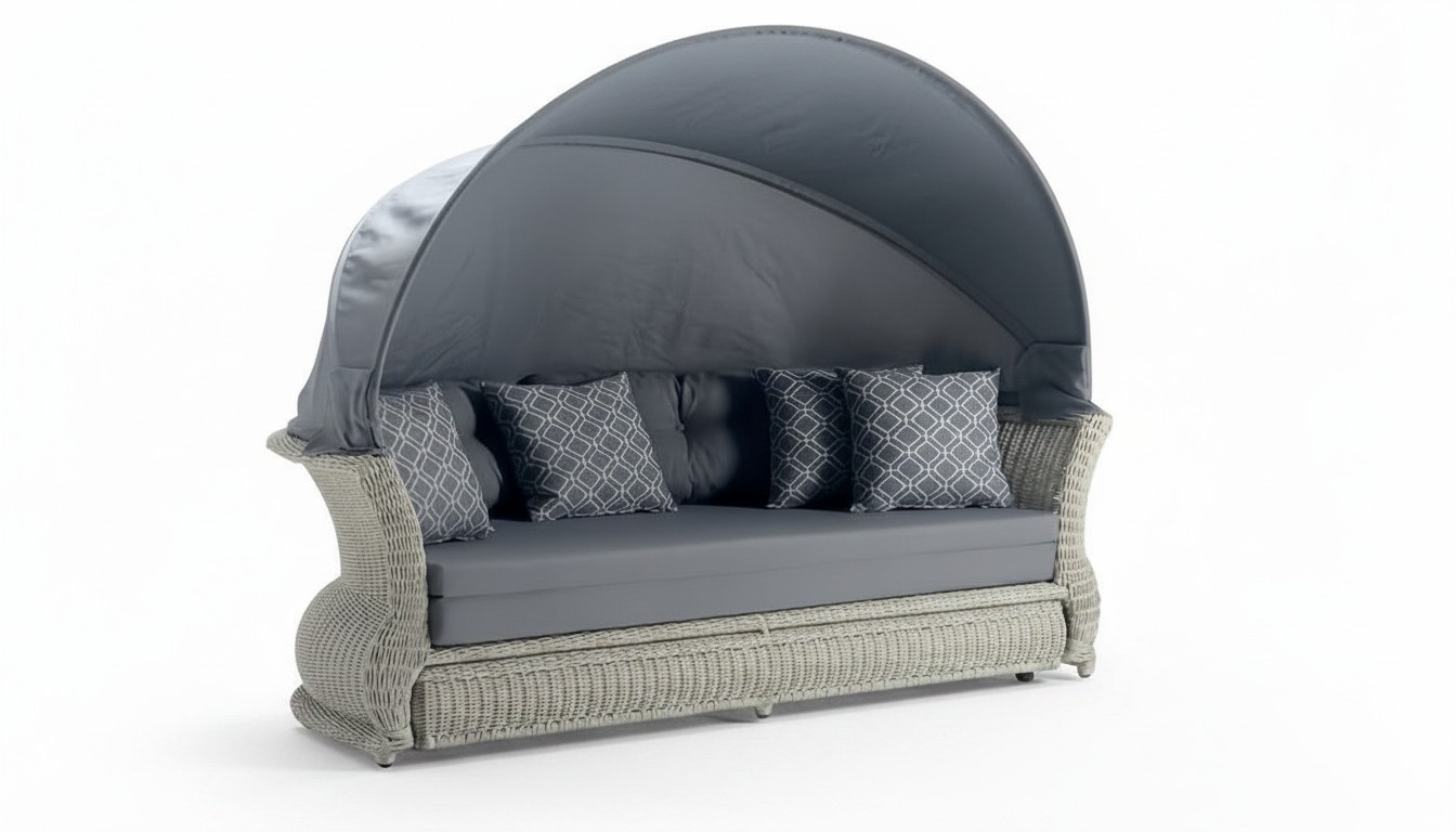 Designer Möbel Hochwertig Gartensofa Polster Grau Sofas Terrasse Couchen