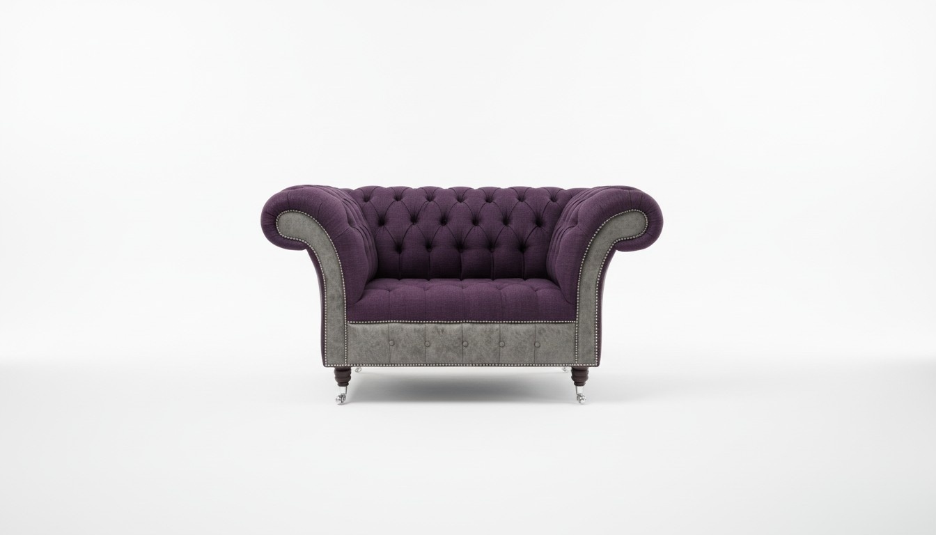 Designer Neue Sofas Polstersofas Luxusstoffe Chesterfield Sessel 1-Sitzer