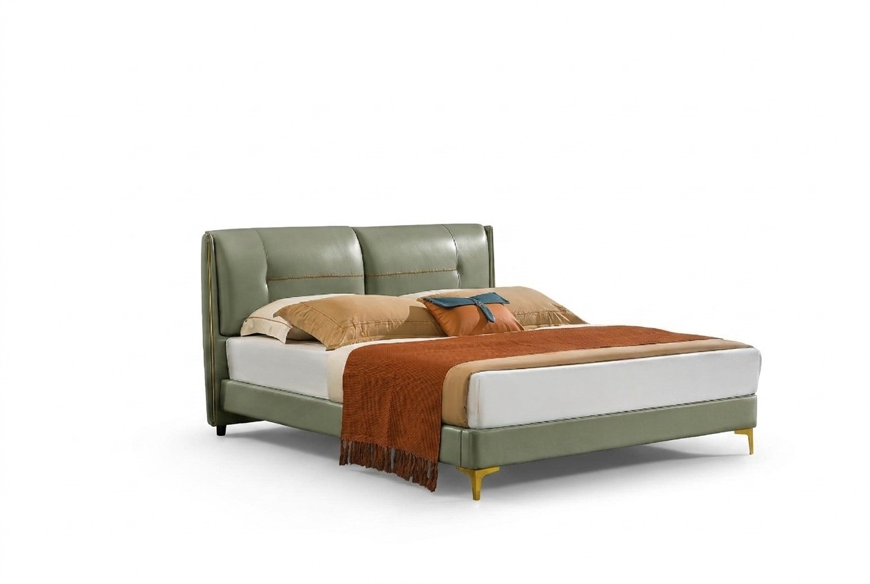 Designer Polsterbett Bett Betten Stoff Holz Luxus Doppelbett Ehebett
