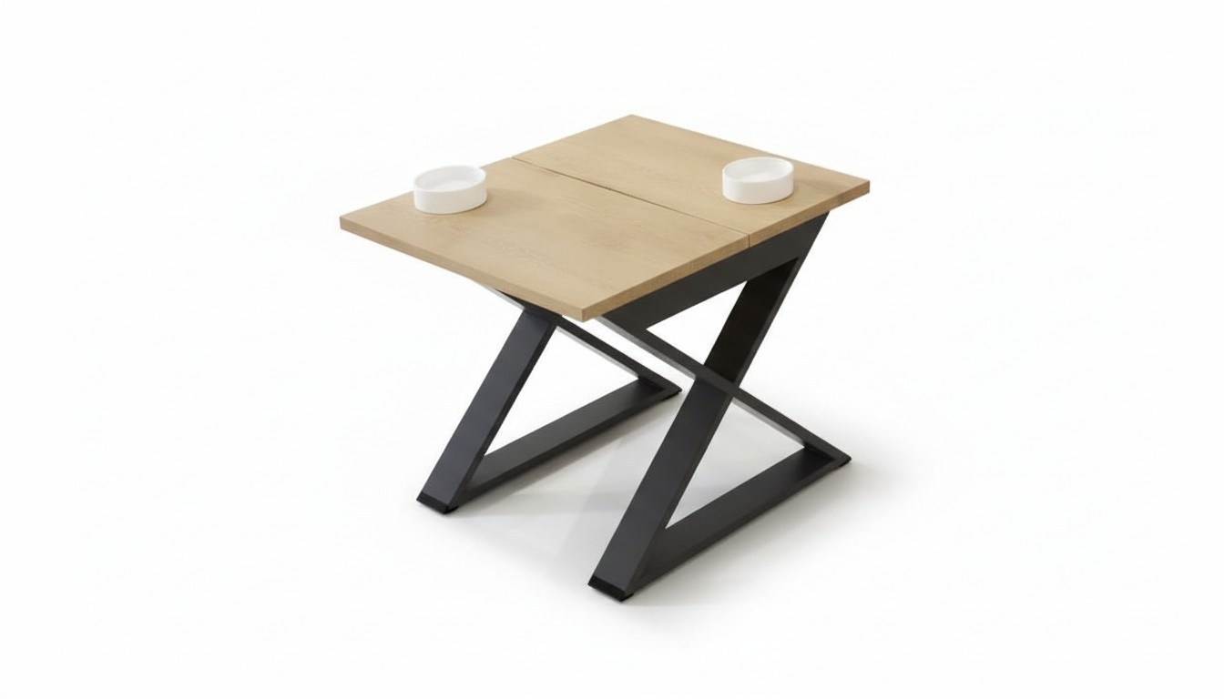 Designer Quadratischer Brauner Couchtisch Ablagetisch Beistelltisch Möbel