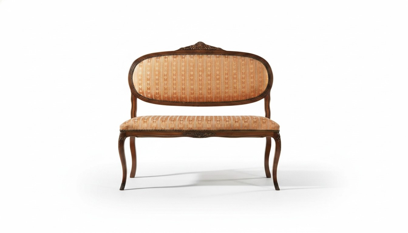Designer Sitz Polster Bank Klassische Sitzbank Wohnzimmer Stoff Möbel