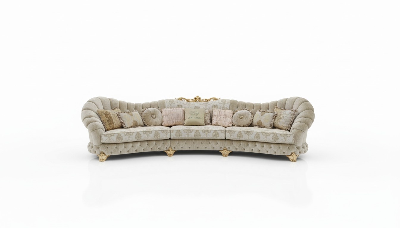 Designer Sofa Rundes Ecksofa Rund Sofa Modernes Italien Wohnlandschaft Möbel