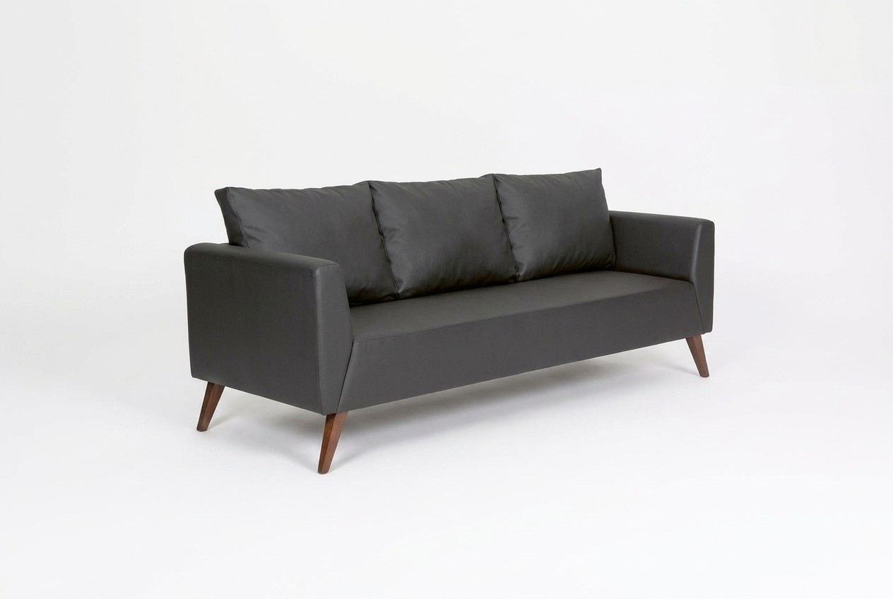 Designer Sofa Schwarze Couch Büromöbel Luxus Arbeitszimmermöbel