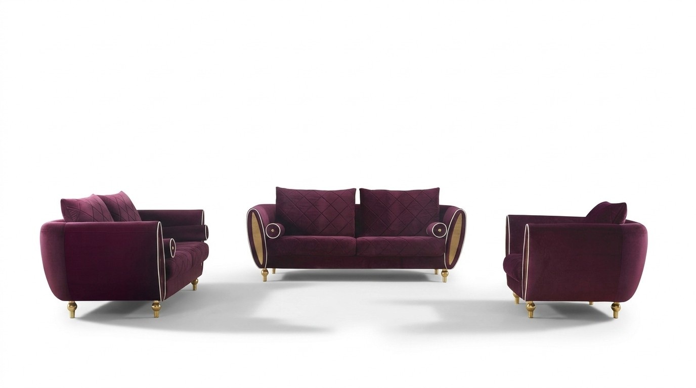 Designer Sofa Sofagarnitur 3+2+1 Sitzer Couch Polster Garnitur Wohnzimmer