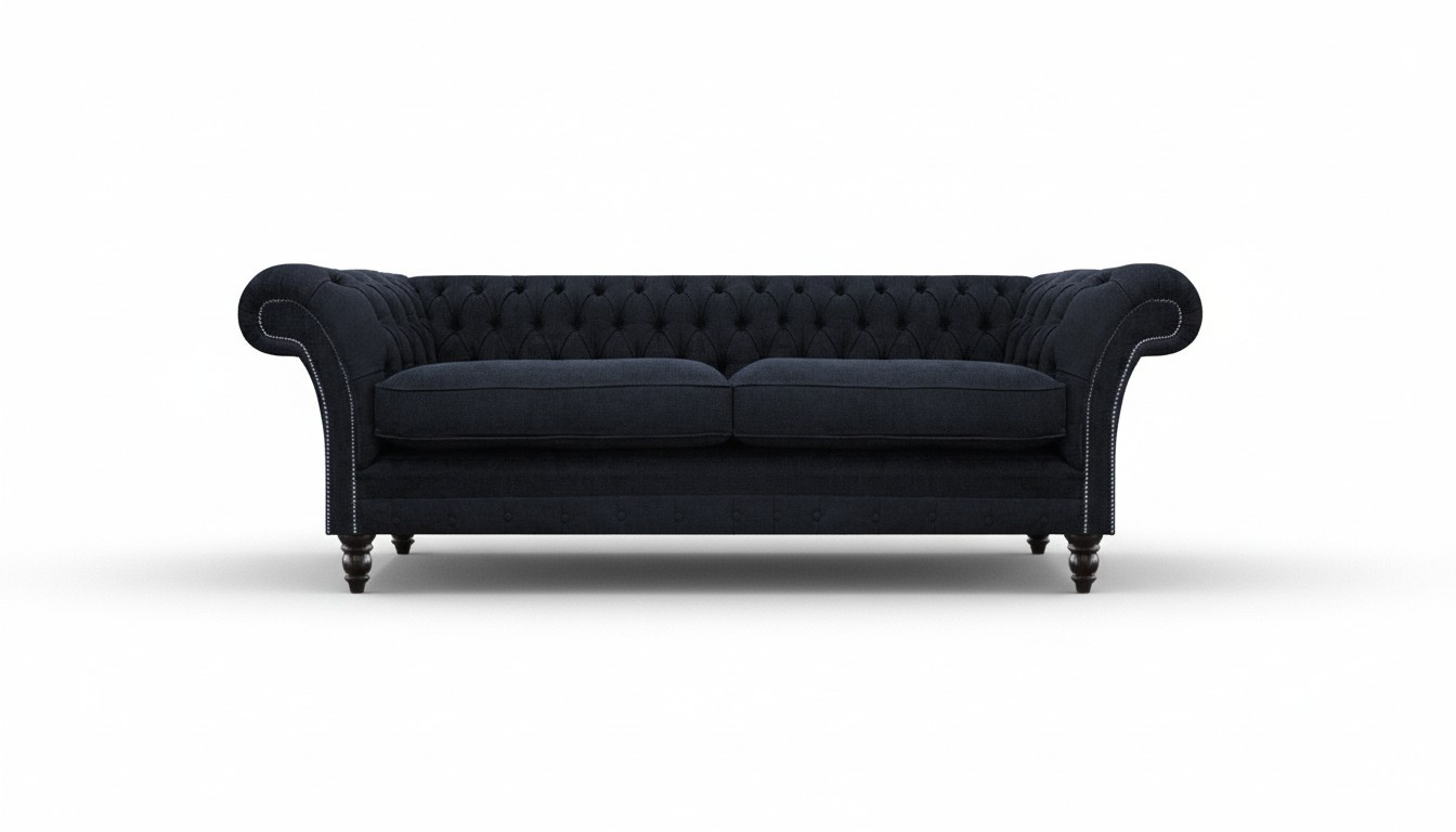Designer Sofa Zweisitzer Couch Textil Moderne Chesterfield Einrichtung Neu