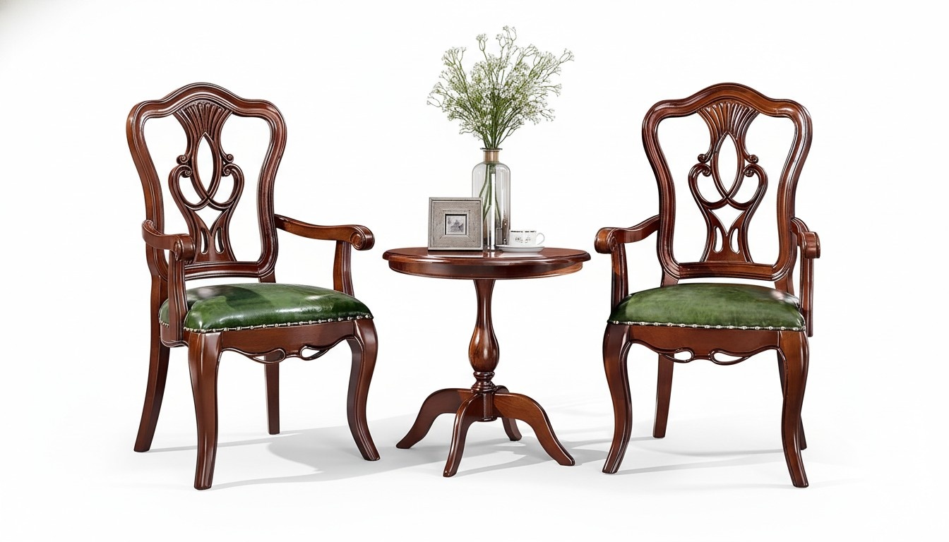 Designer Stuhl Armlehnen Wohnzimmer 2x Stühle Holz Gruppe Garnitur