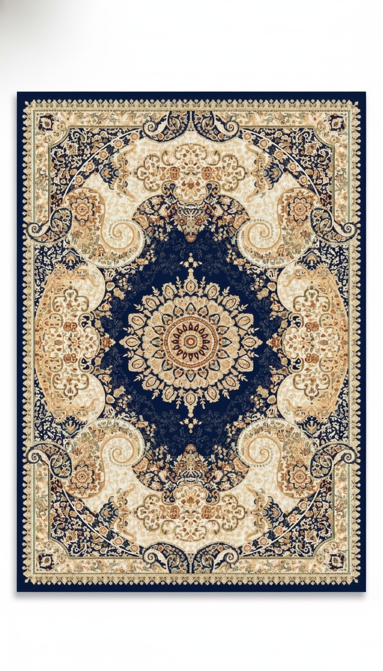 Designer Teppiche Flachgewebe Abstrakte Teppich Orientteppich 150x233 Blau