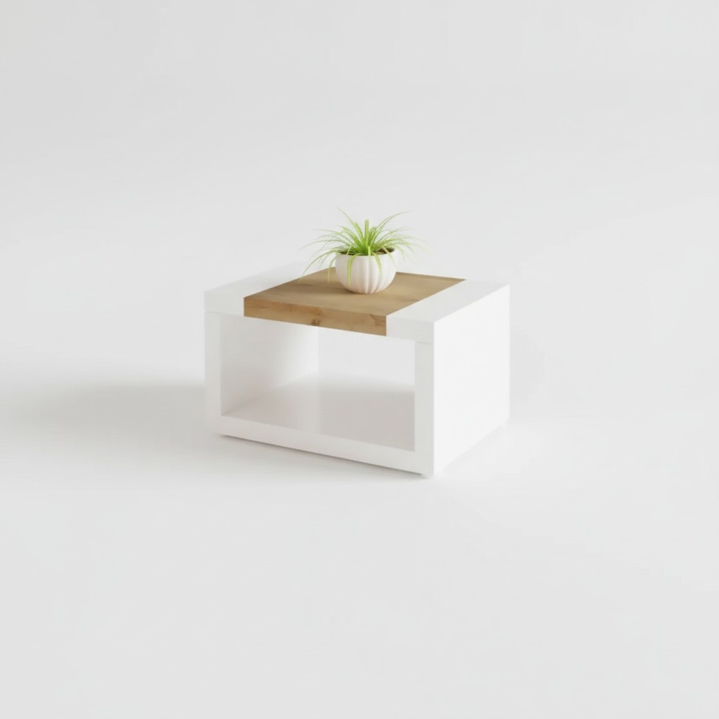 Designer Weißer Couchtisch Luxus Holz Tisch Wohnzimmer Möbel Ablagetisch