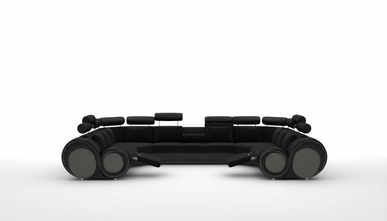Designer XXL Wohnlandschaft Sofa mit USB Couch Polster Ecksofa Textil Stoff Neu