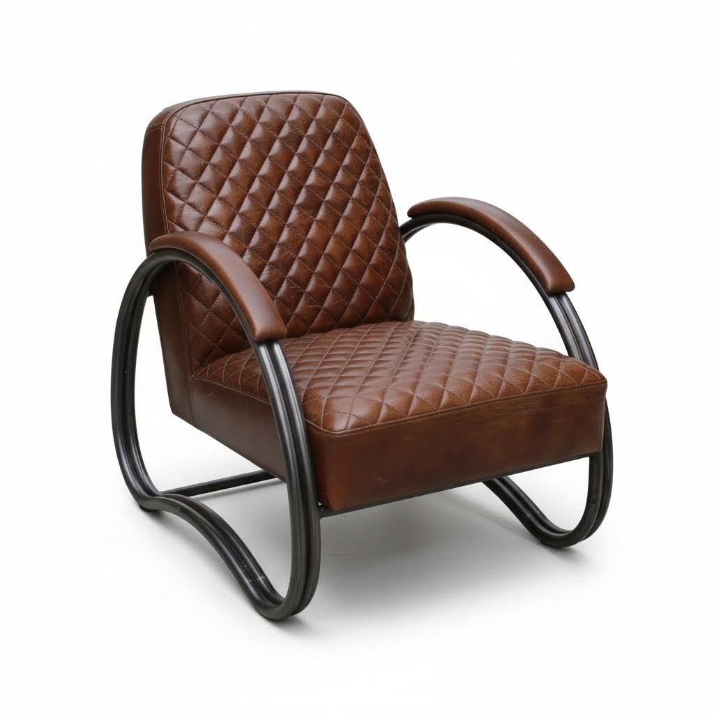 Designsessel Echtleder Vintage Ledersessel Designsessel