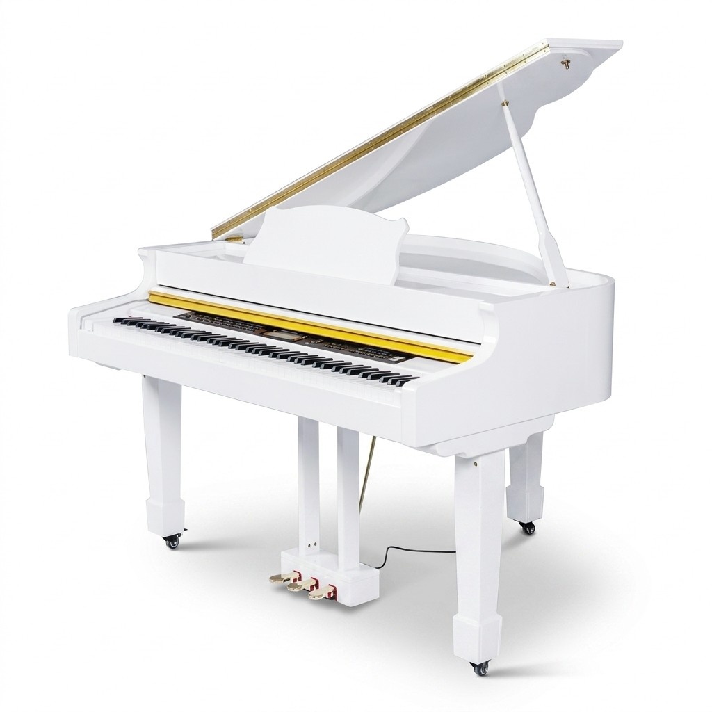 Digitalpiano Flügelklavier Klavier Hochglanz Weiß Piano