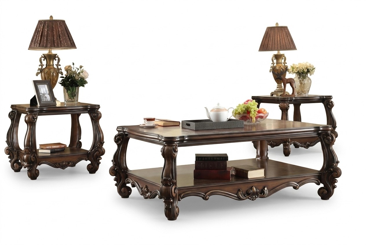 Disgner Klassischer Couchtisch Beistelltisch Sofa Wohnzimmer Tisch Holz