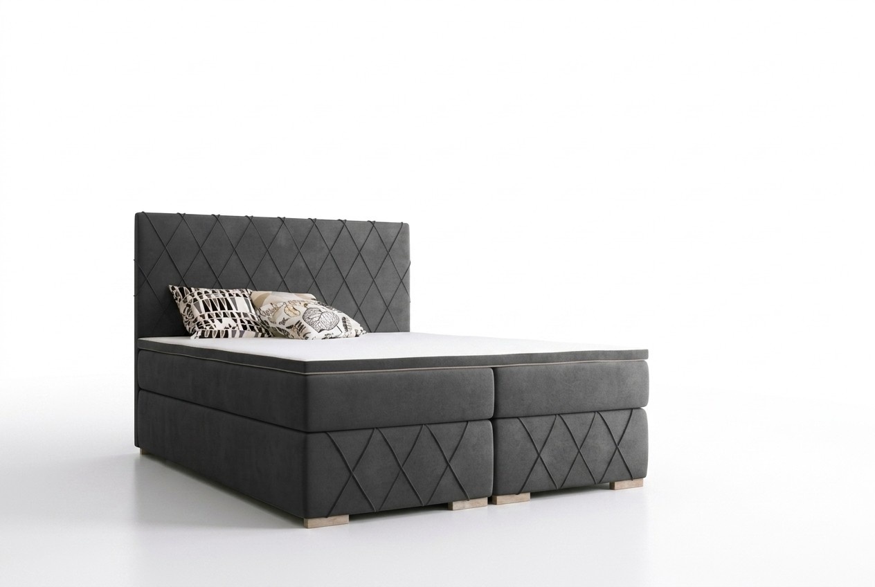 Doppel Bett Komplett Set Matratze Boxspring Topper Betten Funktion Kasten