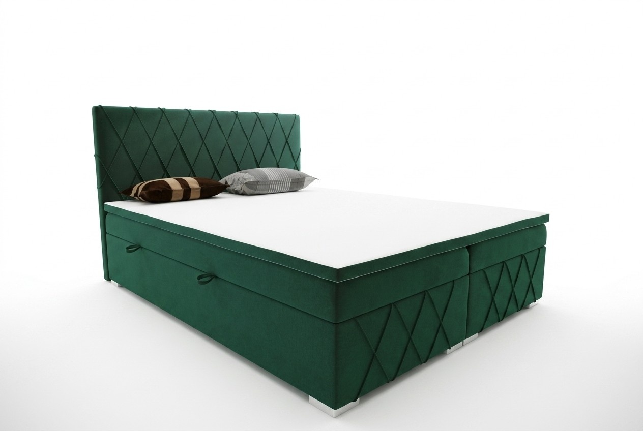 Doppel Bett Komplett Set Matratze Boxspring Topper Betten Funktion Kasten
