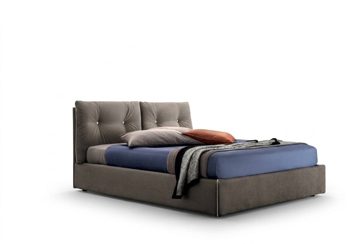 Doppel Betten Holz Design 180x200cm Neu Luxus Bett Schlafzimmer Textil Polster