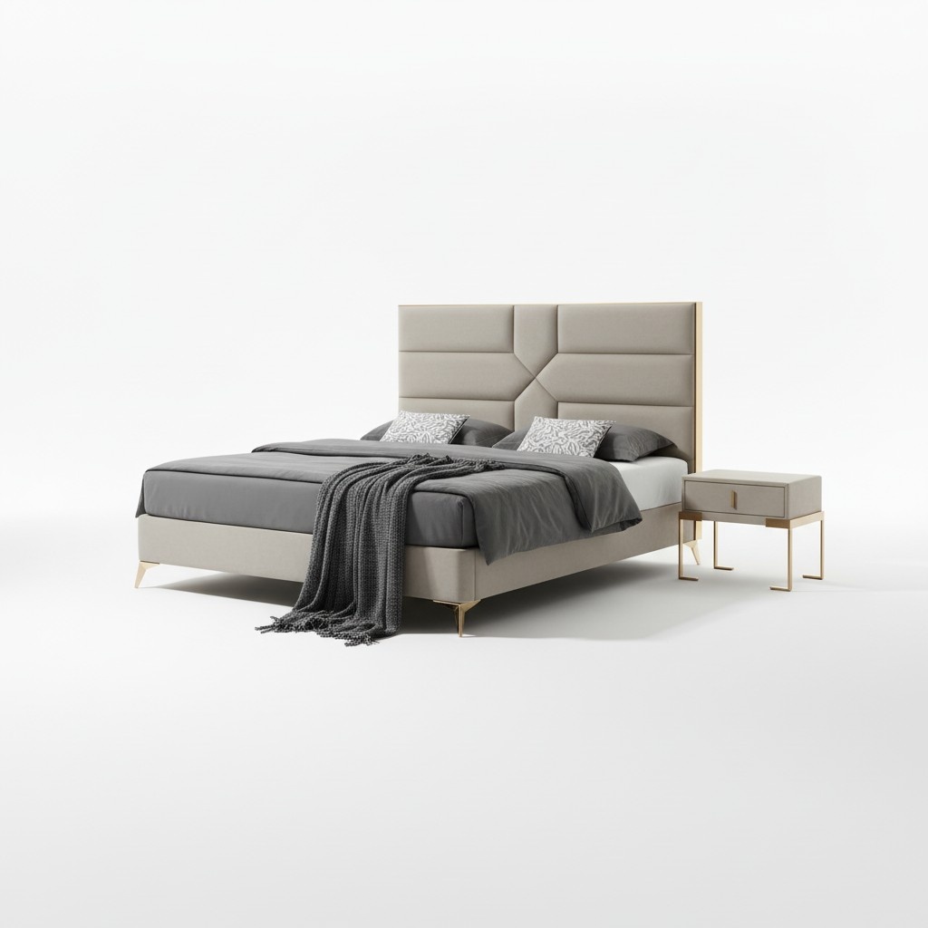 Doppelbett Bett Ehebett Design Luxus Samt Polsterbett Designbett Textil Betten