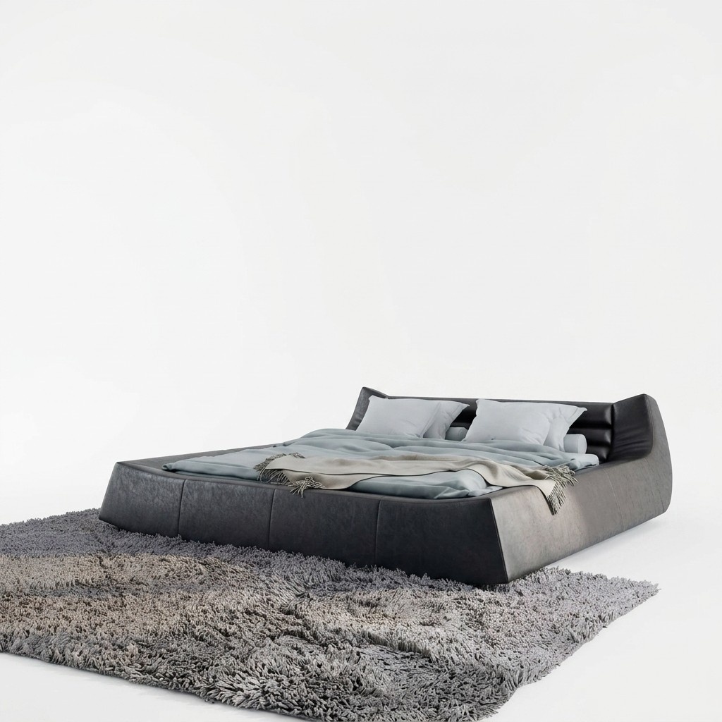 Doppelbett Bett Ehebett Design Luxus Luxur Polsterbett Designbett Leder Betten