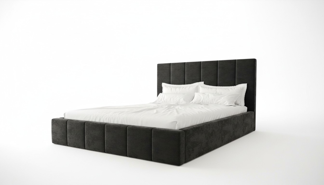 Doppelbett Luxus Samt Textil Bett Doppel Schlafzimmer Design 160x200cm