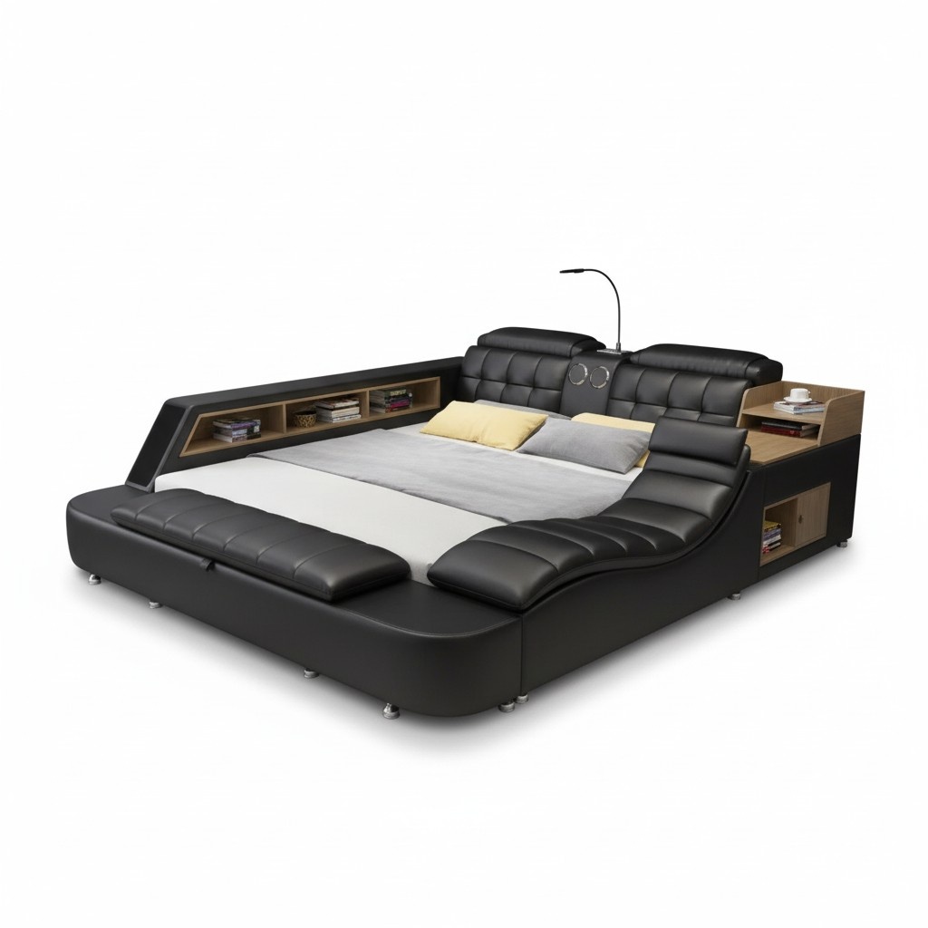 Doppelbett Polsterbett Schlafzimmer 180x200cm Multifunktion Bett Betten