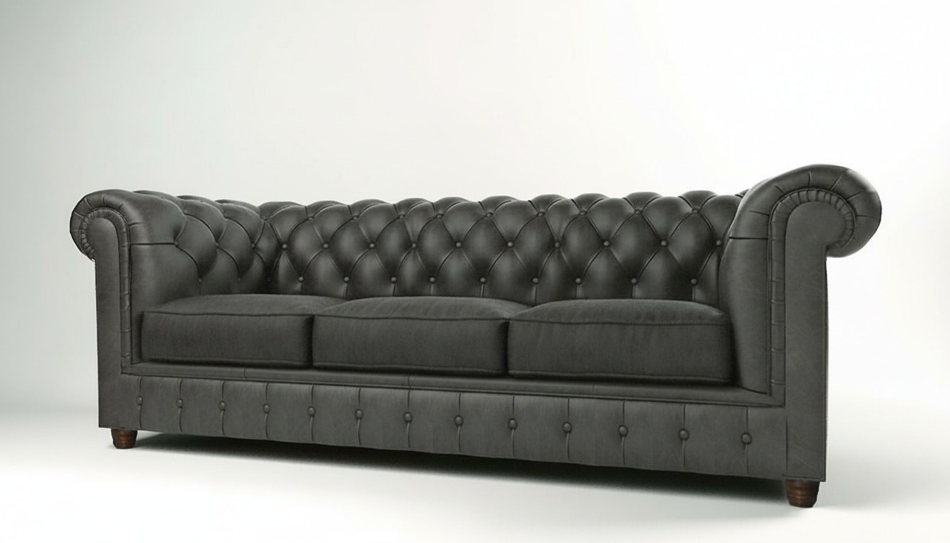 Dreisitzer Chesterfield 3 Sitzer Sofa Couch Polster Sitz Garnitur 3er Couchen