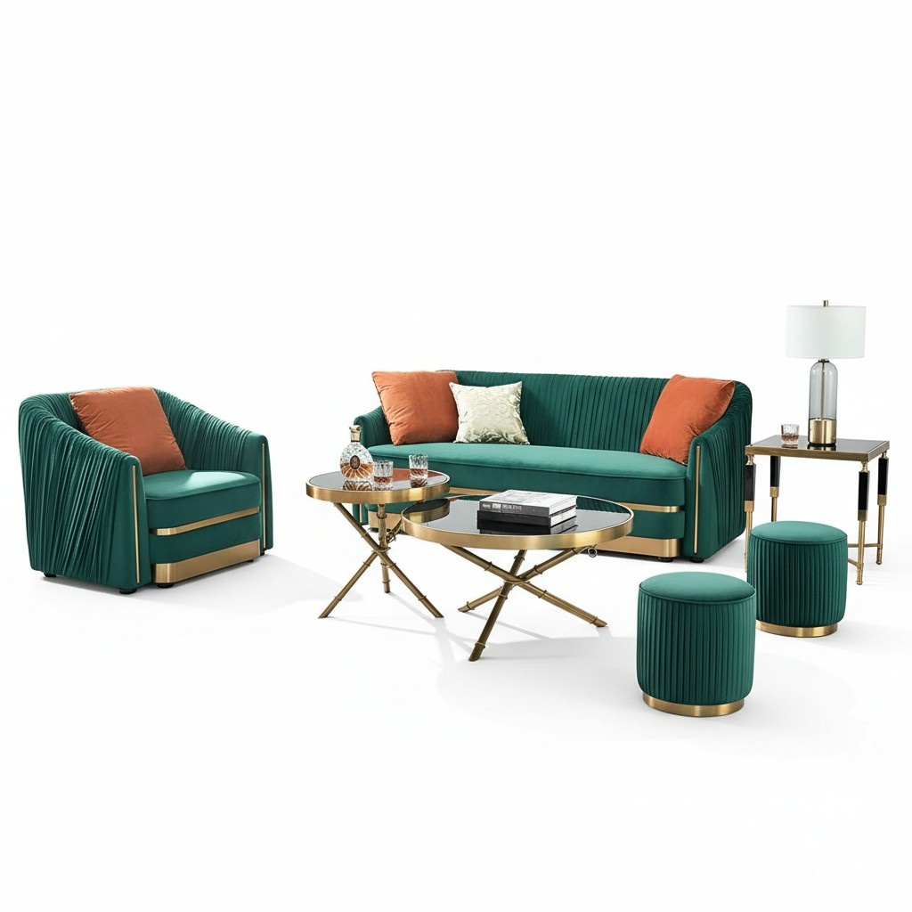 Dreisitzer Couch Polster Design Sofa Moderne 3er Sitz Sofas Samt Zimmer