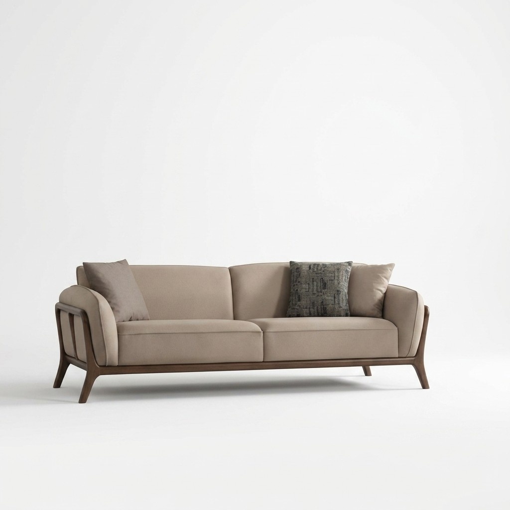 Dreisitzer Couch Sofa Wohnlandschaft Modern Komfortabel Zeitlos