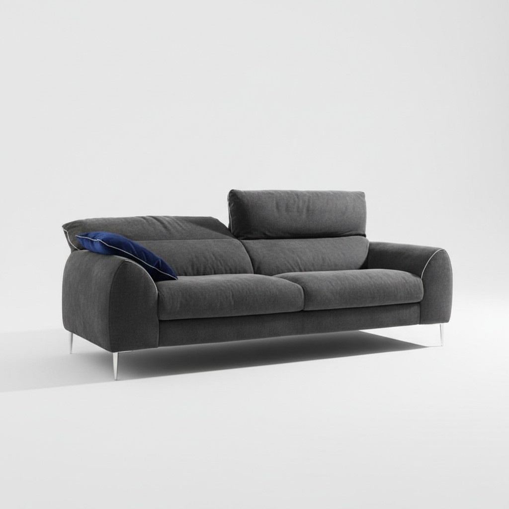 Dreisitzer Sofa 3 Sitzer Sofas Polster Prianera Möbel Luxus Textil Couchen Grau