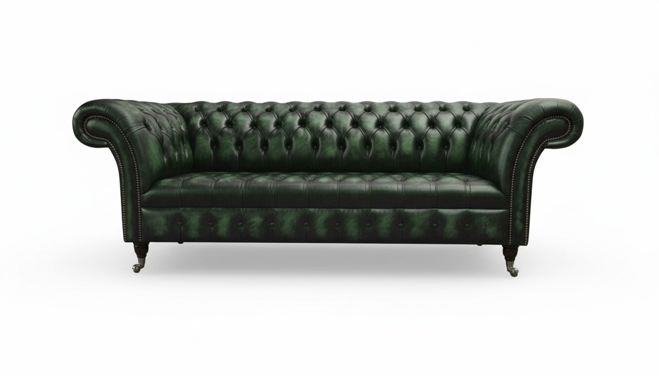 Dreisitzer Sofa 3 Sitzer Chesterfield Neu Couchen Antik Grüne Polster Sofas Neu