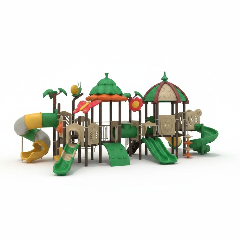 Dschungel Typ Spielplatz Kinder Spielturm mit Rutsche Kletter Spielhaus