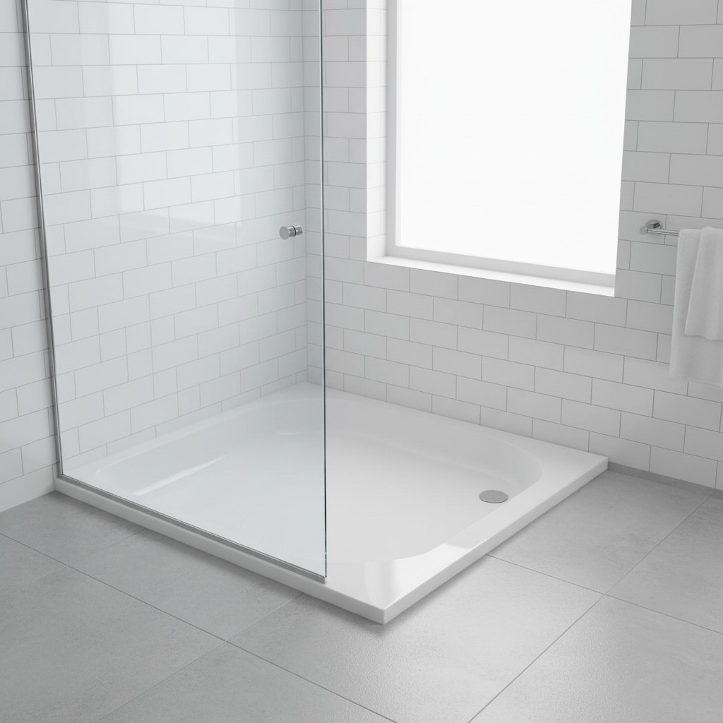 Dusche Duschtasse Acrylwanne Brausewanne Flach Ablaufgarnitur Ablauf Duschwanne