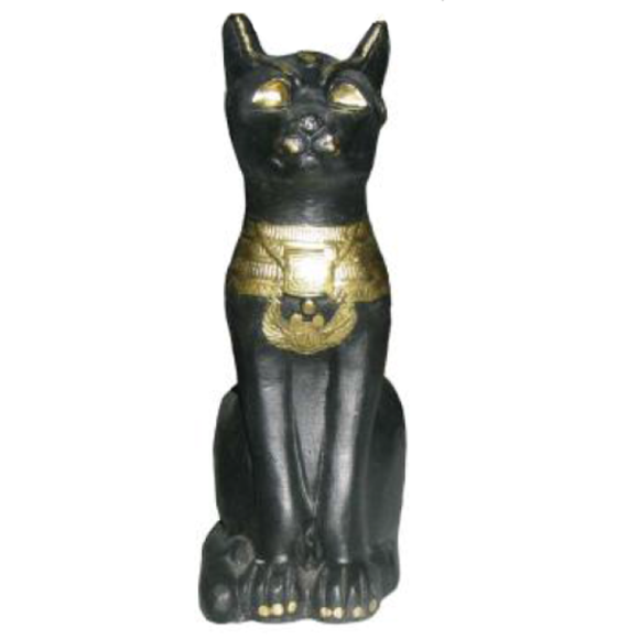 Figur Ägyptische Katze Bastet Statuen Figuren Dekoration Kunststoff 18cm