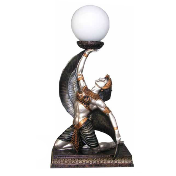 Ägyptische Figur Lampe Tisch Steh Lampen Statue Kleopatra 49cm Statuen