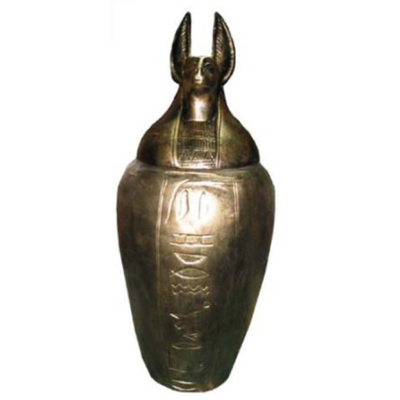 Urne Ägypten Schakal Anubis Statue Skulpturen Ägyptische Statuen Figuren