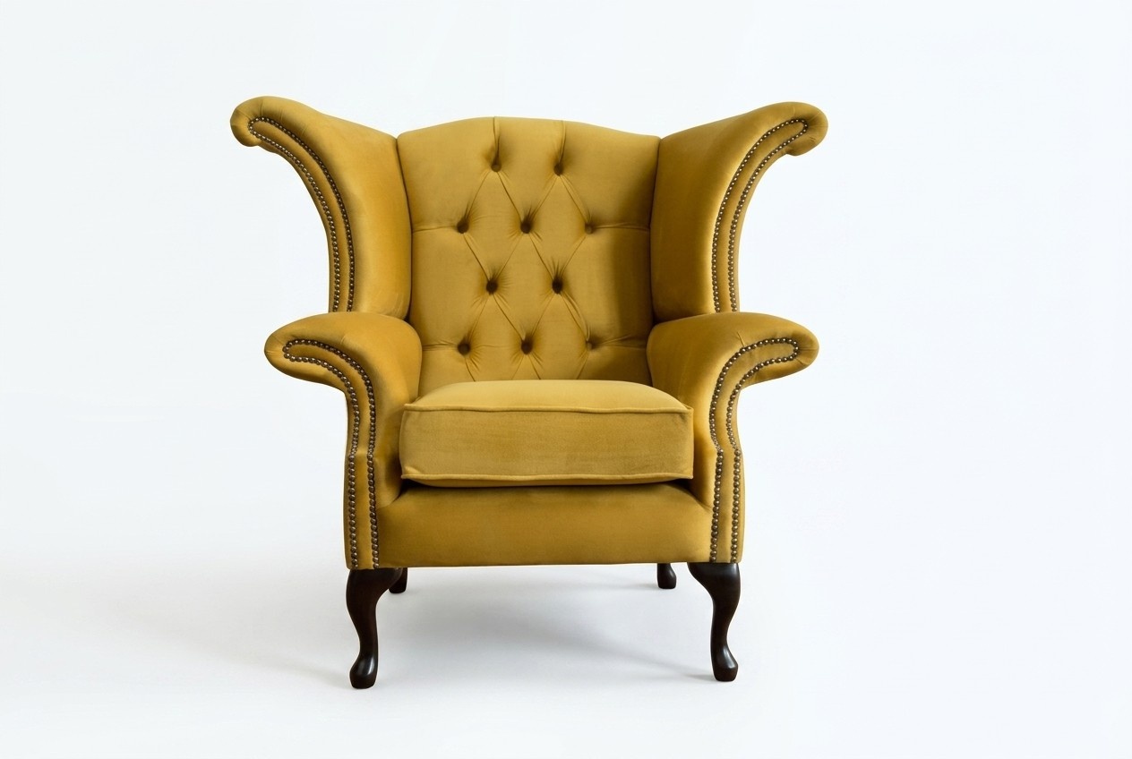 Echter Chesterfield Ohrensessel Sessel Couch Sofa Polster Sitz Lounge NEU