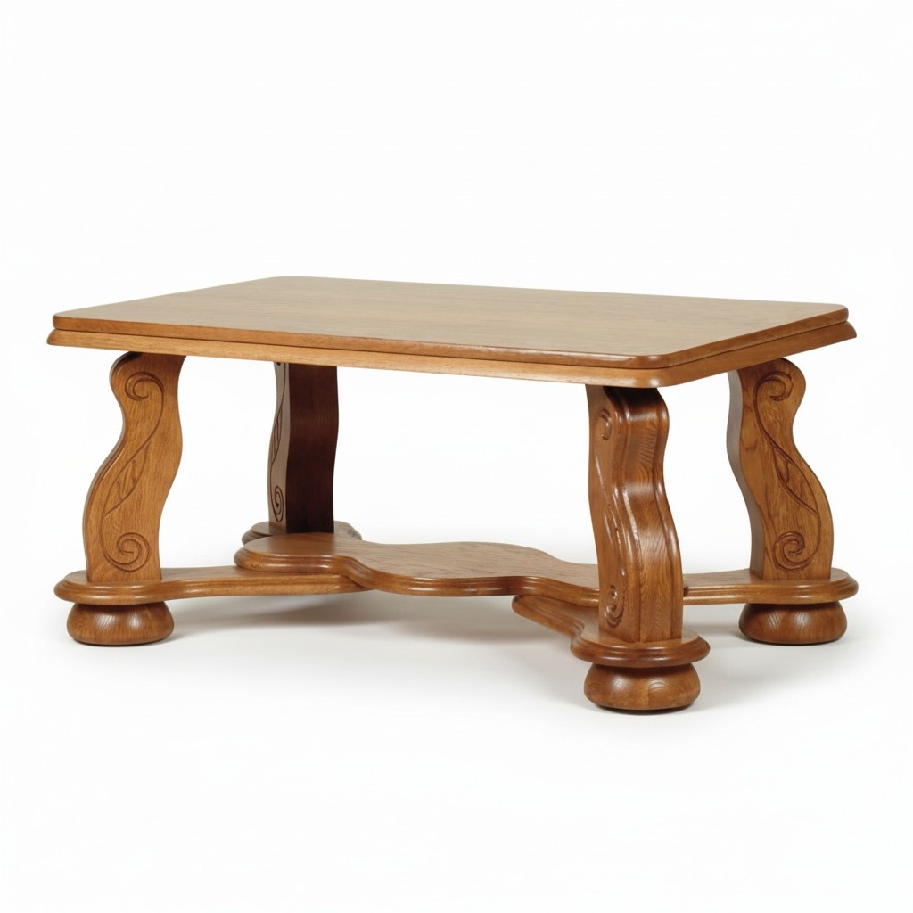 Echtholz Tisch Klassischer Couchtisch Sofa Beistell Tische Holz Handarbeit