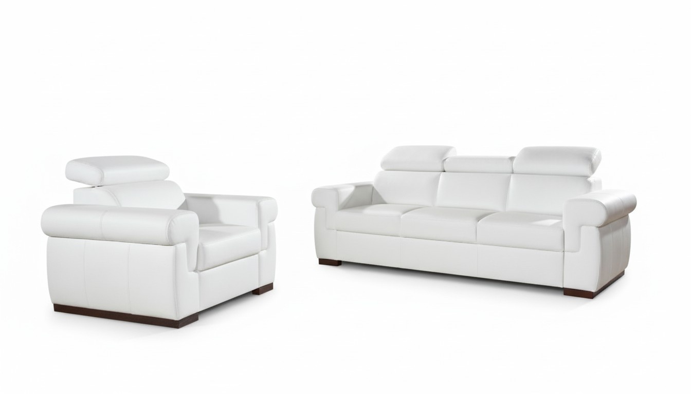 Echtleder Sofagarnitur 3+1 Sitz Modernes Sofa Couch Design Polster