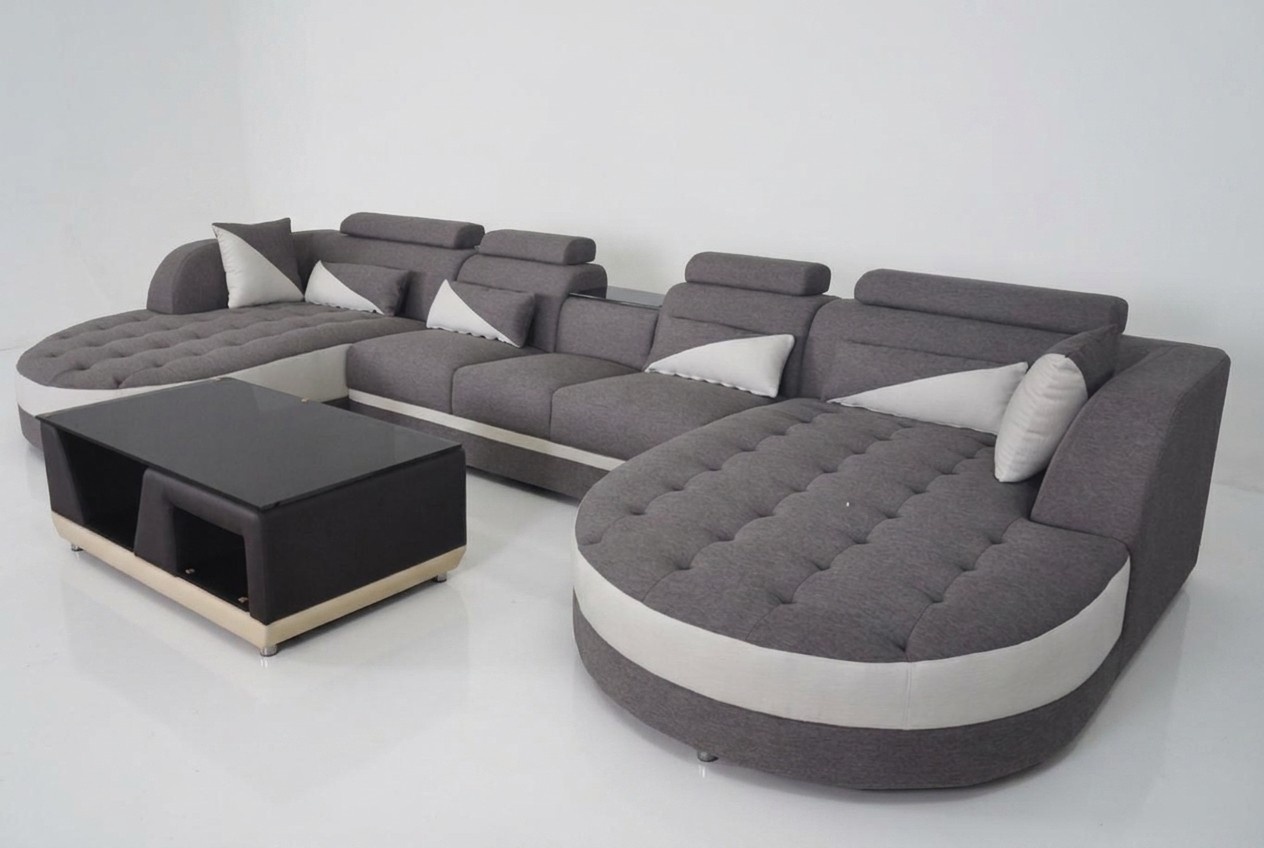 Eck Sofa Polster Couch Sitz Garnitur Moderne U Form Wohnlandschaft