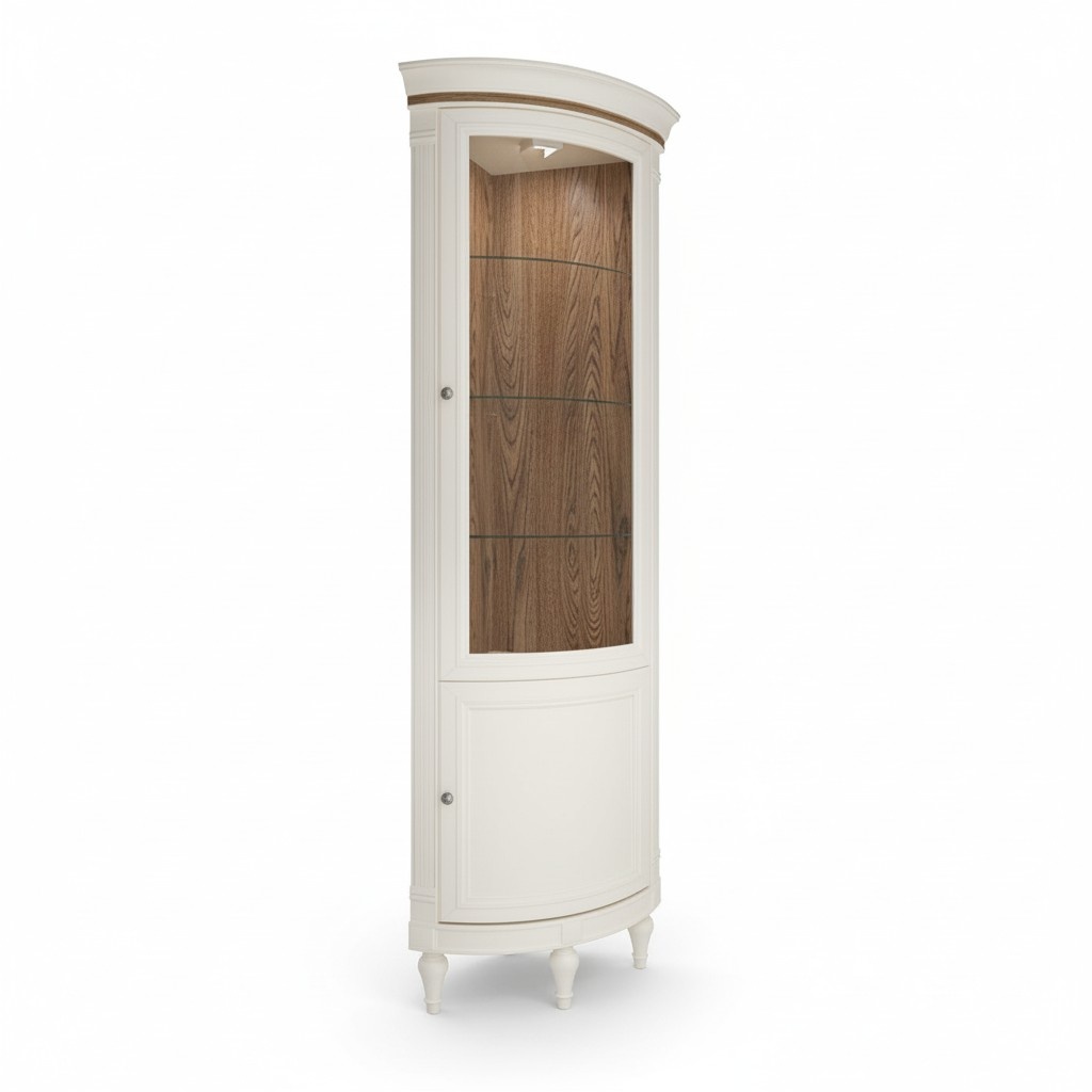 Eck Vitrine Vitrine Schrank Vitrinen Wohnzimmer Schau Schränke Design