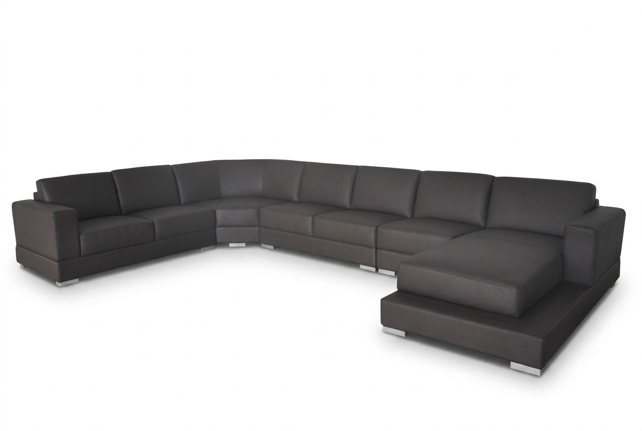 Ecke Leder Modern XXL Couch Wohnlandschaft Ledersofa Sofa U-Form