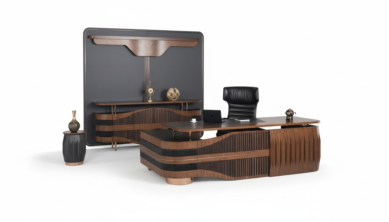 Eckschreibtisch Büro Einrichtung Chef Zimmer Möbel Design Schreibtisch Tisch