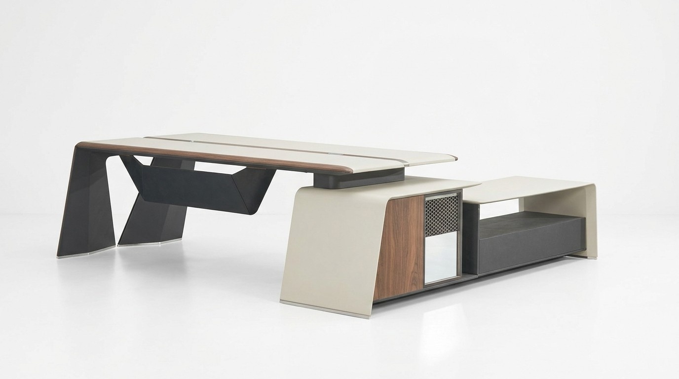 Eckschreibtisch Büro Einrichtung Chef Zimmer Möbel Design Schreibtische