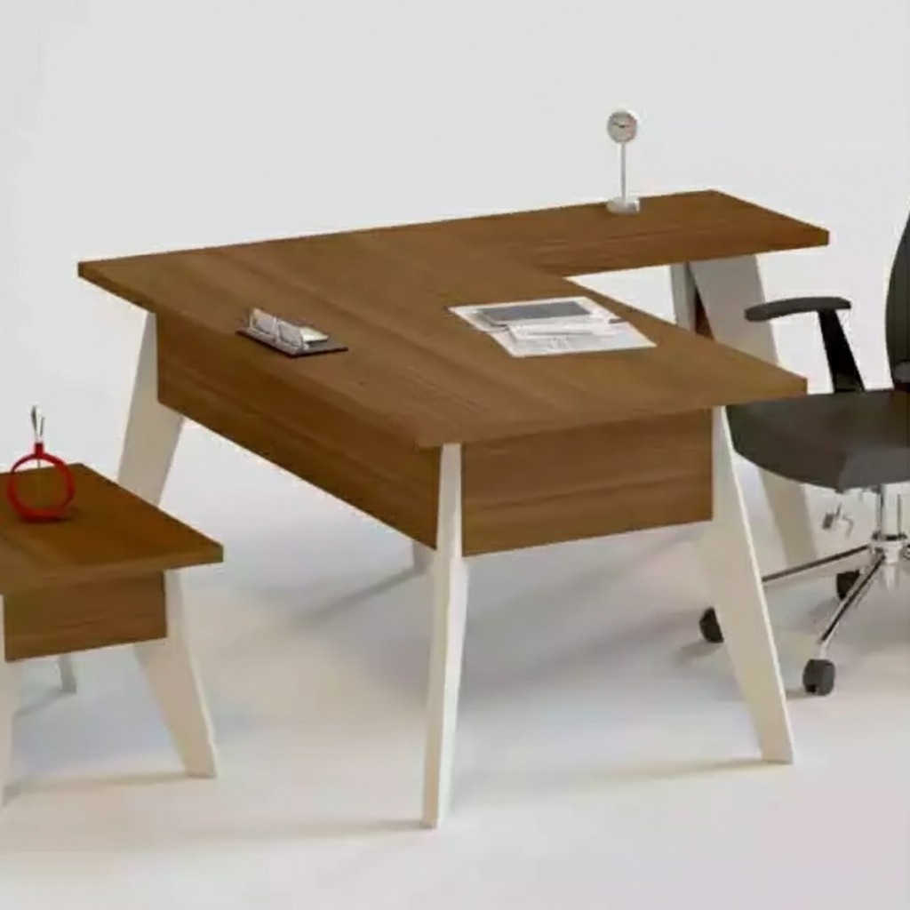 Eckschreibtisch Designer Holzmöbel Bürotisch Arbeitszimmer Tisch Neu