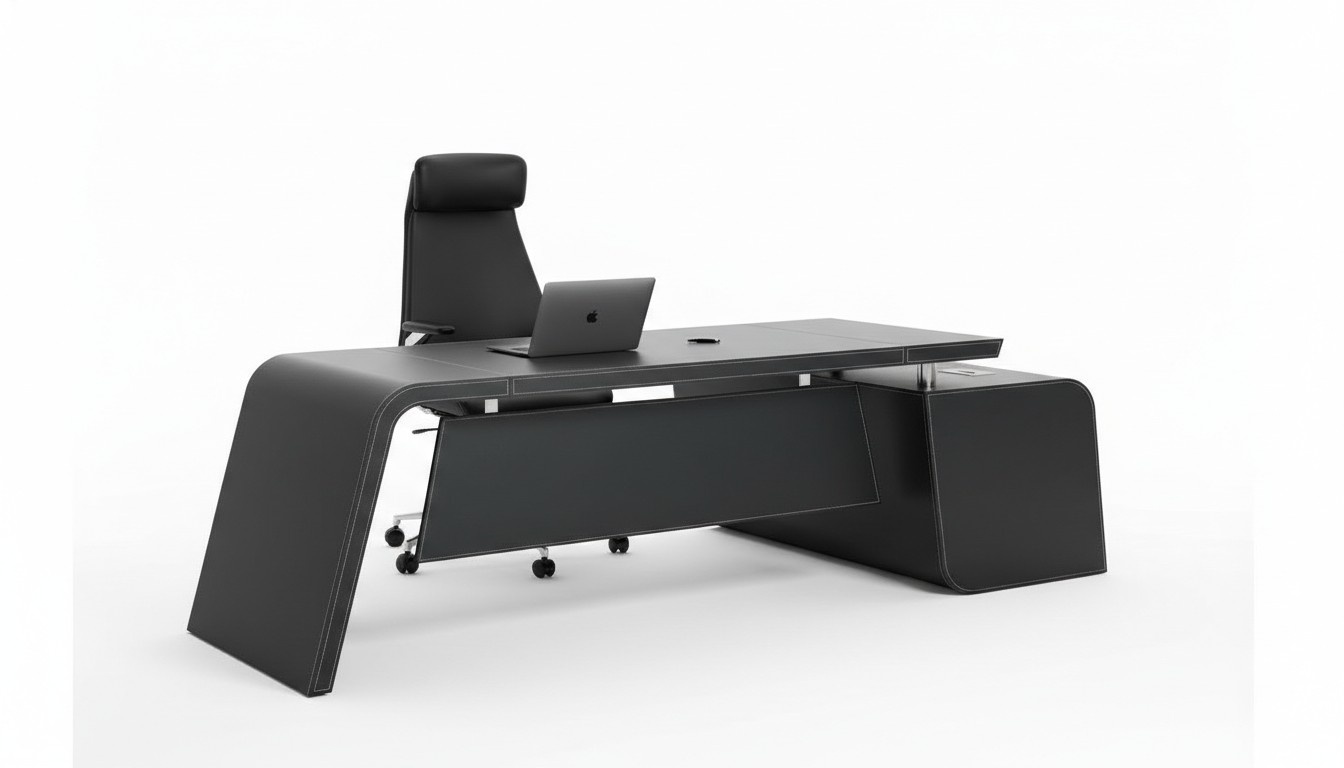 Eckschreibtisch Sessel Büro Einrichtung Chef Zimmer Möbel 2tlg Set Tische