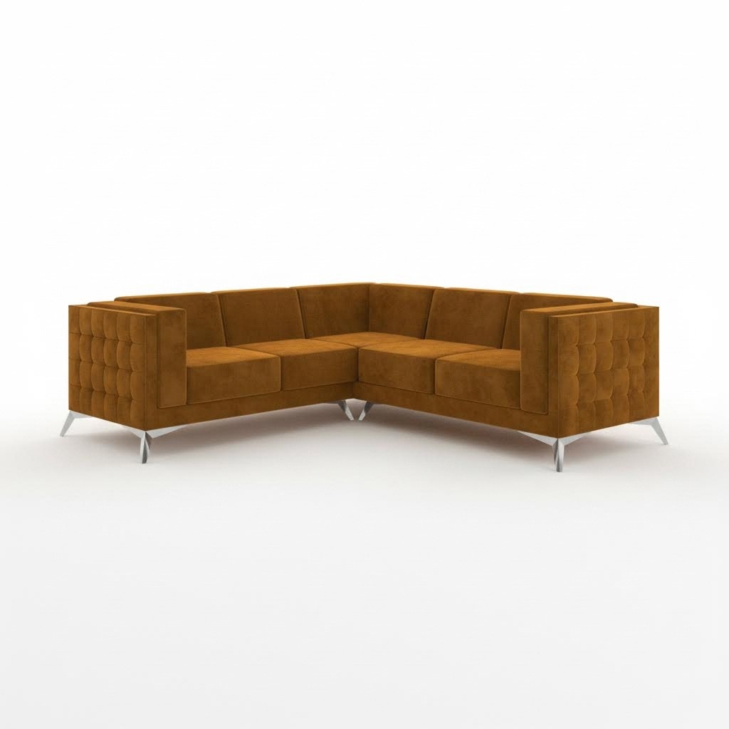 Ecksofa L-Form Designer Sofa Couch Polster Sitz Garnitur Stoff Wohnlandschaft