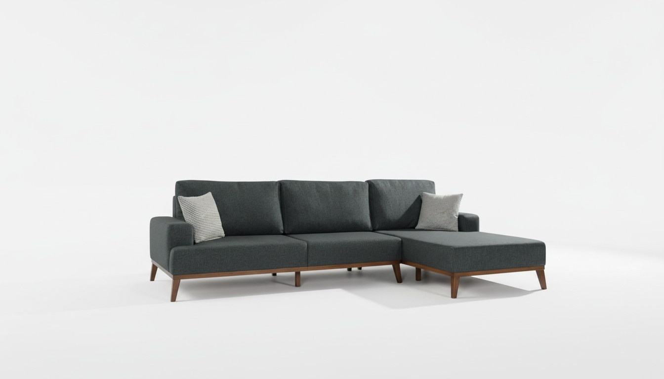 Ecksofa L-Form Garnitur Textil Sitz Wohnzimmer Polstermöbel Ecke Sofa