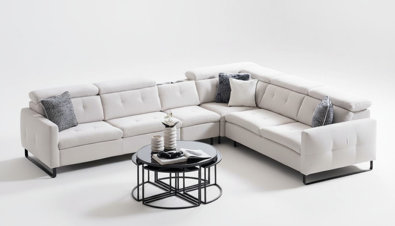 Ecksofa L-form Garnitur Eckcouch Wohnlandschaft Sofa Wohnlandschaft LForm Luxus