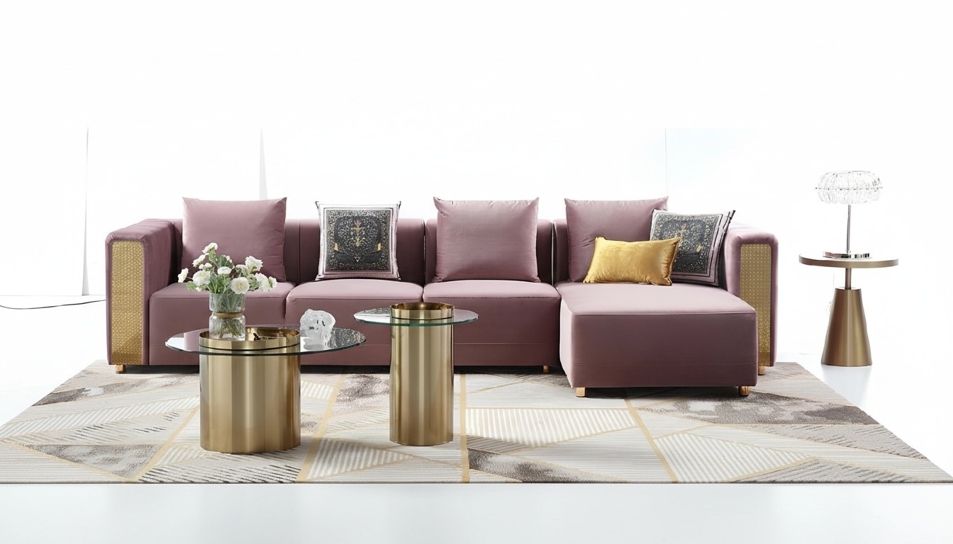 Ecksofa L Form Sofa Couch Design Couchen Polster Textil Modern Neu Eck Garnitur