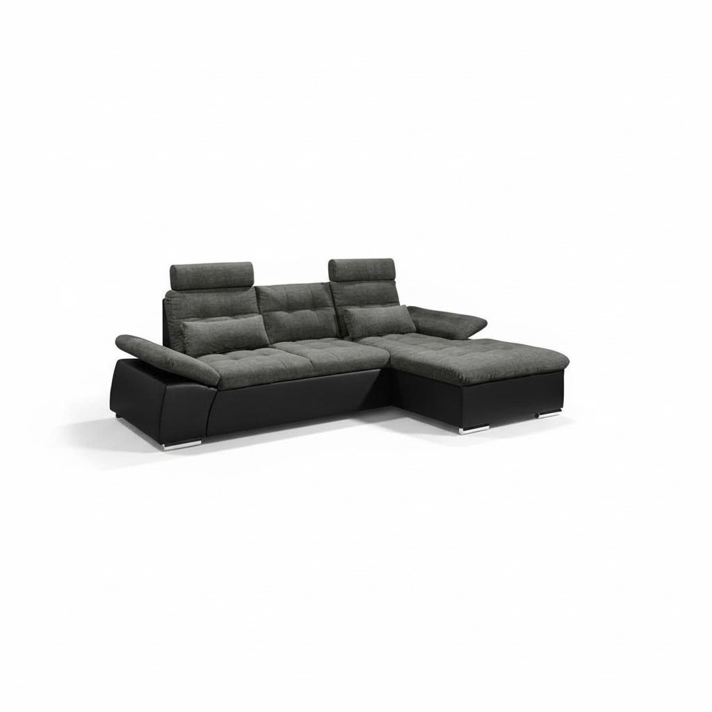 Ecksofa L-Form Sofa Wohnlandschaft Garnitur Polster Bettfunktion Design